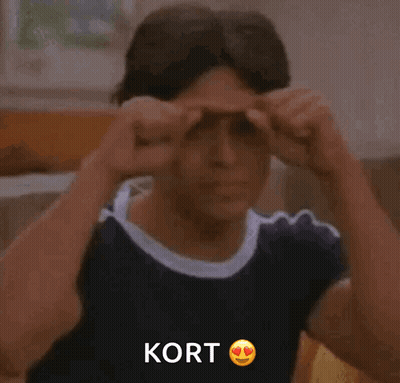 Man Touching Forehead With Word Kort GIF