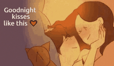 Man Touching Woman's Forehead Goodnight My Sweet Boy GIF