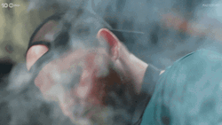 Man Try To Cook Full Of Smoke GIF