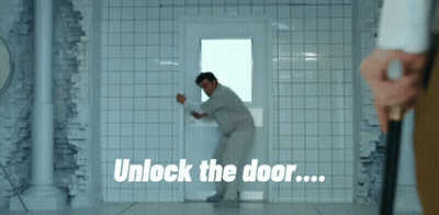 Man Trying To Unlock Door Saying Unlock The Door GIF