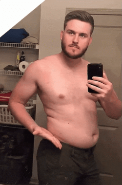 Man Tummy Mirror Shot GIF
