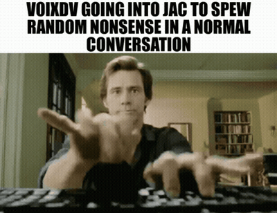 Man Typing Voixdv Going Into Jac To Spew GIF