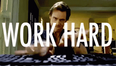 Man Typing Work Hard GIF