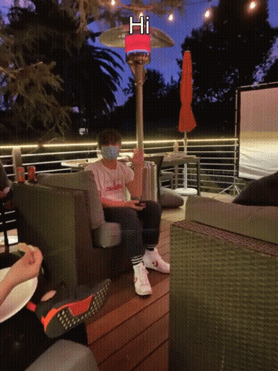 Man Under Heater With Hi GIF