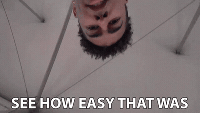 Man Upside Down Saying See How Easy That Was GIF