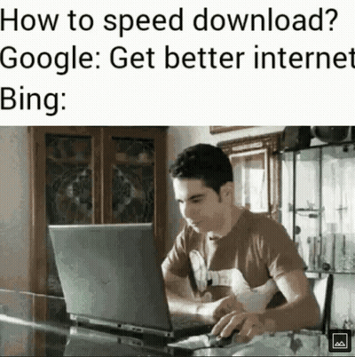Man Using Laptop Saying How To Speed Download Google GIF