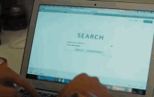 Man Using Search Button In Google GIF