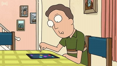 Man Using Tablet With As GIF