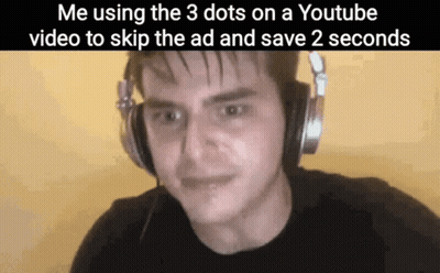 Man Using YouTube Skip Dots GIF