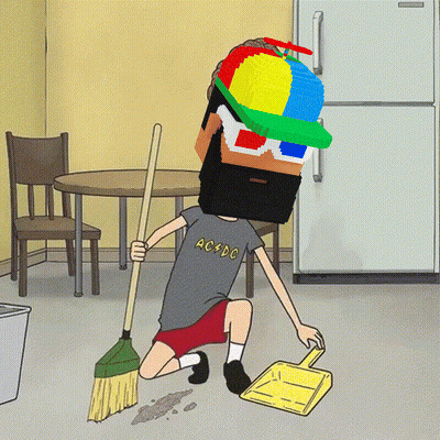 Man Vacuuming Living Room Me Vacuuming GIF