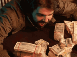 Man Very Happy To Have A Lots Of Cash GIF