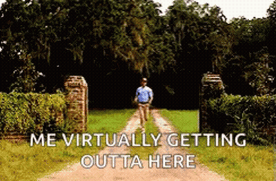 Man Walking Dirt Road Me Virtually Getting Outta Here GIF