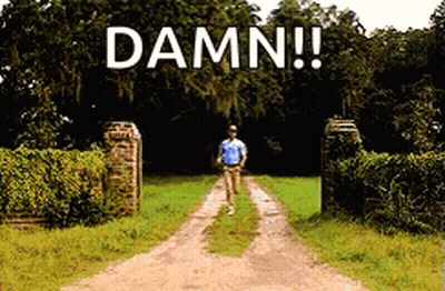 Man Walking Down Dirt Road Damn GIF