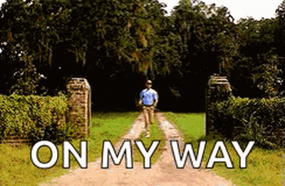Man Walking Down Dirt Road On My Way GIF