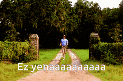 Man Walking Down Dirt Road Saying Ez Yenaaa Aa Aa GIF