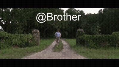 Man Walking Down Dirt Road With Brother GIF