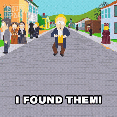 Man Walking Down Street Saying I Found Them GIF