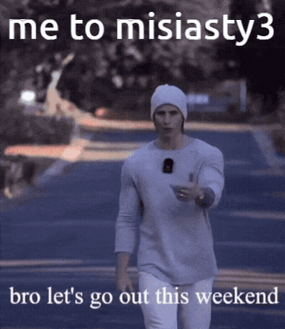 Man Walking Down Street Saying Let's Go Out GIF