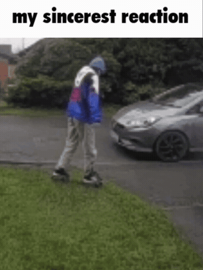 Man Walking Next To Car With My Sincerest Reaction GIF