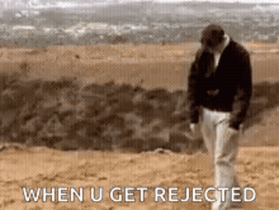 Man Walking On Beach When U Get Rejected GIF