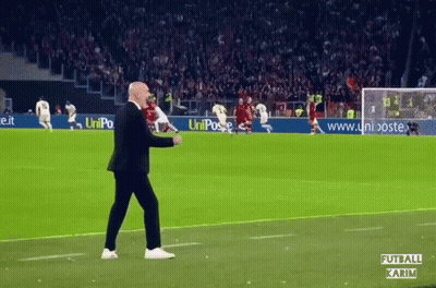Man Walking On Soccer Field With Uniposte Ad GIF
