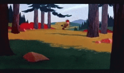 Man Walking Through Forest GIF