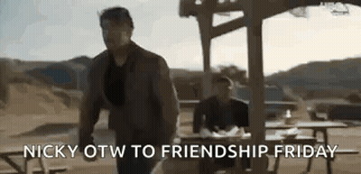 Man Walking To Picnic Table Nicky Otw To Friendship Friday GIF