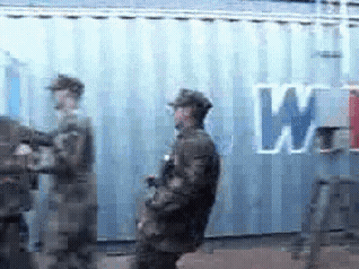Man Walking To Portable Toilet The Poo Meeting GIF