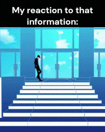 Man Walking Up Stairs In Front Of Window GIF