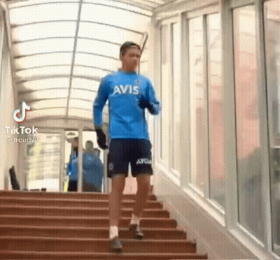 Man Walking Up Stairs