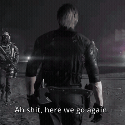 Man Walking With Gun And Ah Shit Here We Go Again GIF