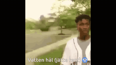 Man Walking With Vatten Hal GIF