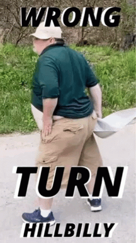 Man Walking Wrong Turn Hillbilly Road