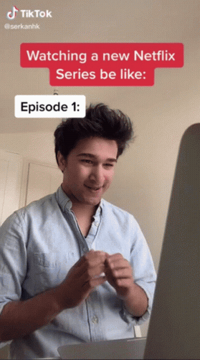 Man Watching New Netflix Series GIF