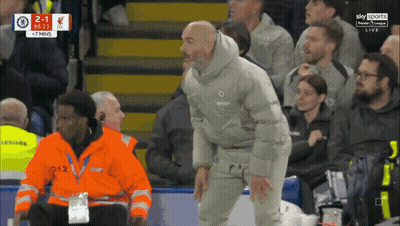 Man Watching Soccer Game On Sky Sports With Crowd GIF