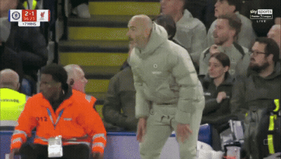 Man Watching Soccer Game Score 2-1 GIF