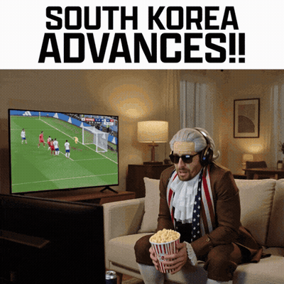 Man Watching Soccer South Korea Advances GIF