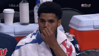 Man Watching Sports Game With Towel GIF