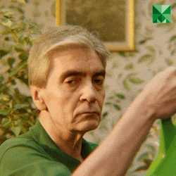 Man Watering Plants Whaaaa Face GIF