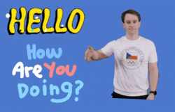 Man Waving Hand Hello How Are You Doing GIF
