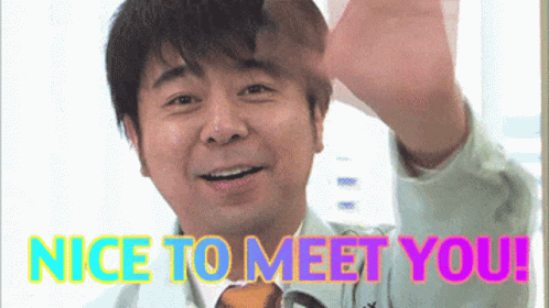 Man Waving Hand Nice To Meet You GIF