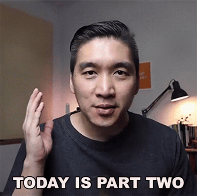 Man Waving Hand Saying Today Is Part Two GIF