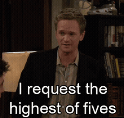 Man Waving I Request The Highest Of Fives