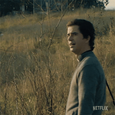 Man Waving In Field With Morning Netflix GIF