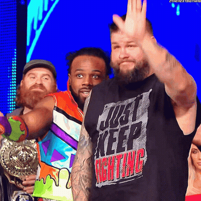 Man Waving Just Keep Fighting GIF