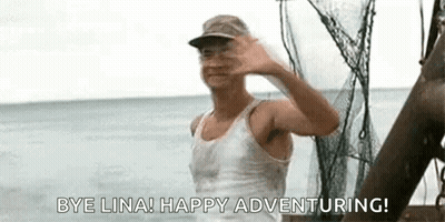 Man Waving On Boat GIF