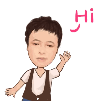 Man Waving Saying Hi Sticker