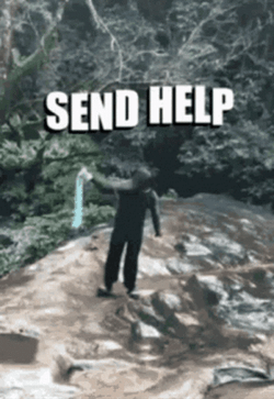 Man Waving Send Help GIF