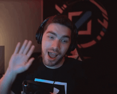 Man Waving With Headphones And Black Shirt GIF