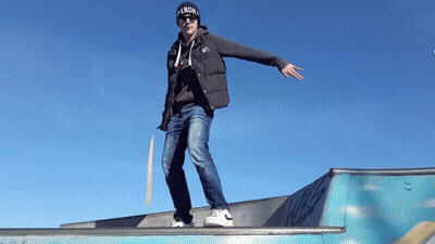 Man Wearing Abercrombie Beanie GIF